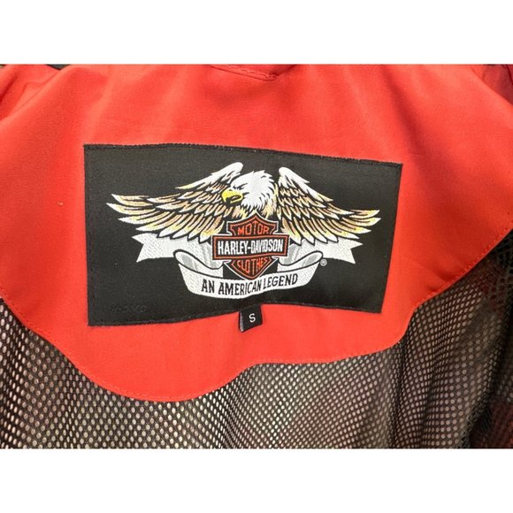 Harley-Davidson Women's Small Reflective Riding Zip Hooded Rain Parka Jacket - Picture 9 of 13